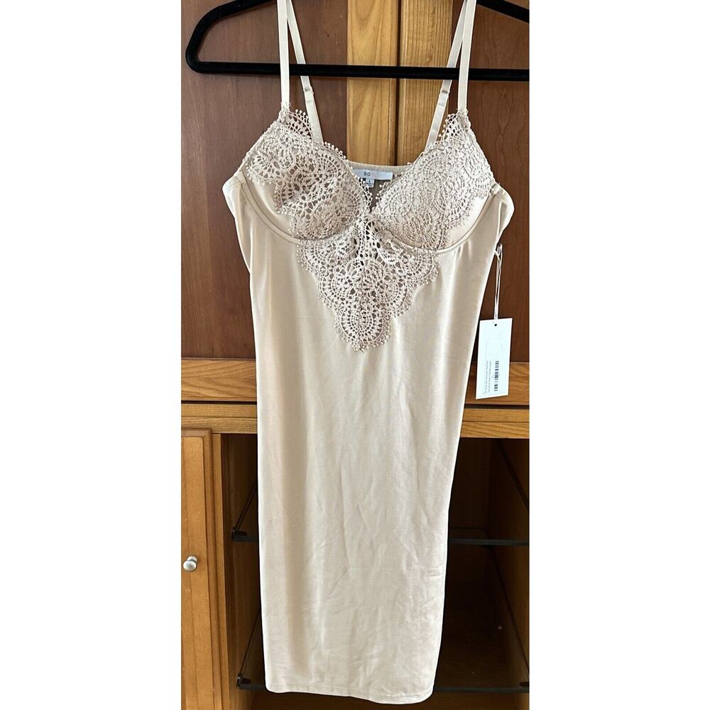 New!! Blashe Nude Mini Bodycon Dress Size Large